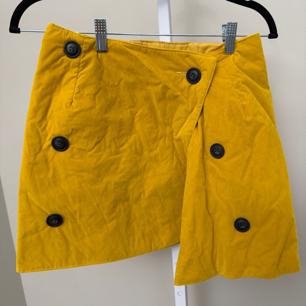 Burger Christensen Remain Yellow Button-Front Women's Skirt size S